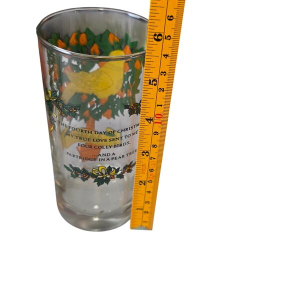 Vintage Twelve Days of Christmas Glasses Complete Set of 12 Libbey Holiday - Picture 4 of 4